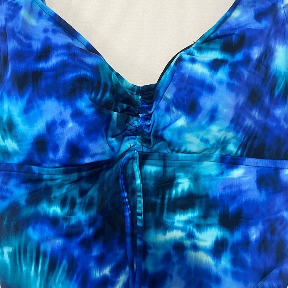 Aqua Green full coverage one piece swimsuit - Picture 4 of 7